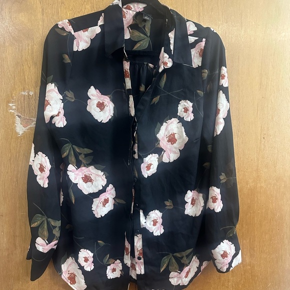 Worthington Tops - Worthington Black Floral Blouse
